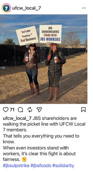 JBS Shareholders Stand with JBS Workers